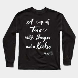 BTS A CUP OF TAE WITH SUGA AND A KOOKIE Long Sleeve T-Shirt
